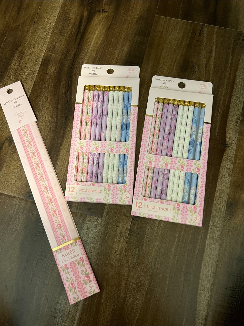 LoveShackFancy x Target 2 pack pencils with ruler